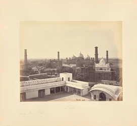 Lahore ; vue depuis le palais dans le fort