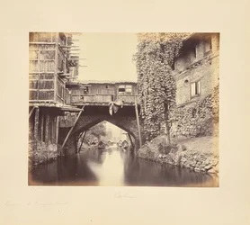 Srinagar ; un pont sur le canal Marqual