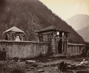 Temple à Naveshera, Cachemire, Inde, 1864