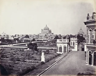 Vue dans le palais Qaisar Bagh