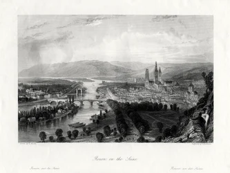 Rouen sur la Seine, France, 1875