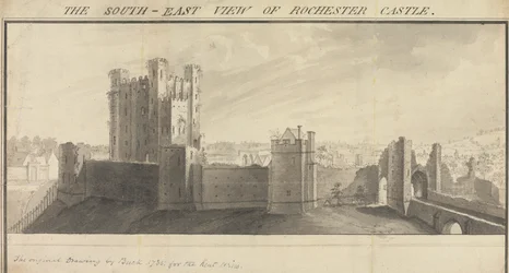 Vue sud-est du château de Rochester