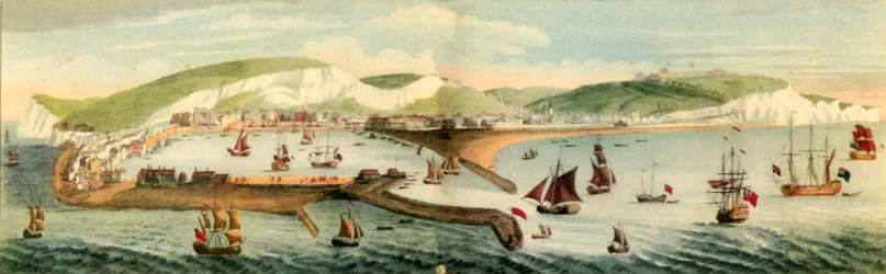 La perspective sud de Douvres, dans le comté de Kent