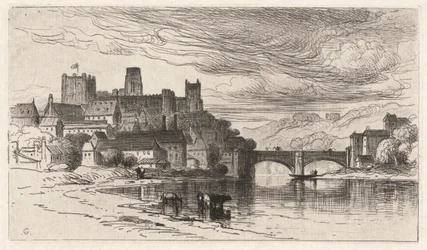 Durham, Angleterre (La Splendeur tombe sur les murs du château)