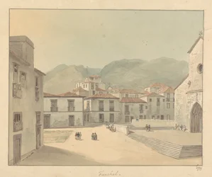 Funchal, Madère : Une Place avec une Église
