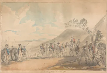 Marche des troupes en Inde