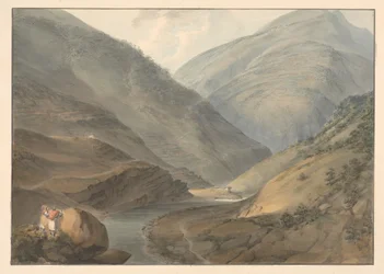 Paysage montagneux avec rivière