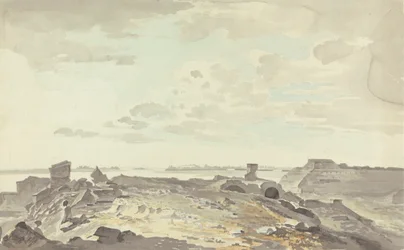 Fort en ruine sur une rivière