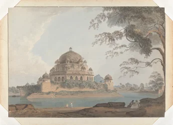 Vue du tombeau de Shershah à Sasaram au Bihar