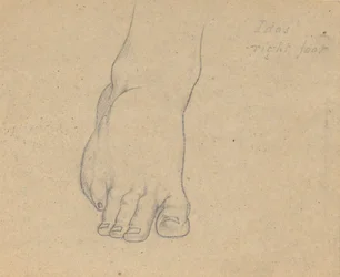 Étude pour le Jugement de Jupiter (Idas, pied droit)