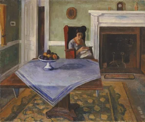 Intérieur de ferme, vers 1924