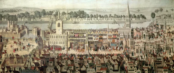 Le cortège du couronnement du roi Édouard VI en 1547