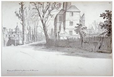 Vue de la partie supérieure de St Marylebone High Street et du péage, Londres, 1772