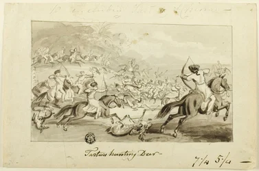 Tartares chassant le cerf (recto); Coquillage (verso)