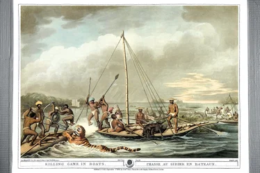 Chasse en bateau, 1806