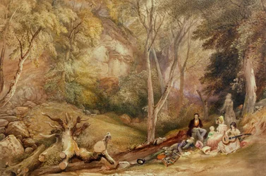 Une partie de croquis à Leigh Woods, c. 1830