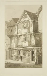 Vieilles maisons, coin de Long Row, Temple Street