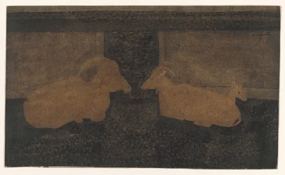 Quelques chèvres couchées