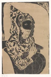Femme masquée avec cape