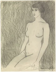 Femme nue assise