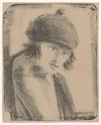 Femme avec béret
