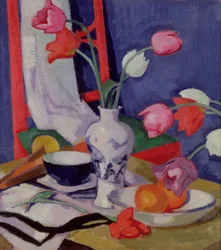 Tulipes et fruits, vers 1919