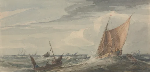 Navires sur une mer orageuse