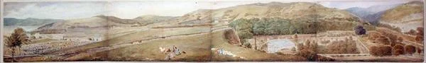 Esquisse pour un panorama - La ville de Largs, Ayrshire, juillet 1856