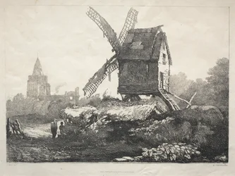 Une série de bâtiments anciens et de cottages ruraux dans le nord de l