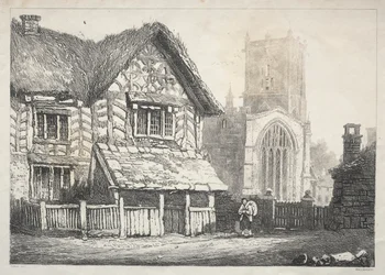 Une série de bâtiments anciens et de cottages ruraux dans le nord de l