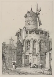 Fac-similés de croquis réalisés en Flandre et en Allemagne : Sur les murs, Cologne, 1833