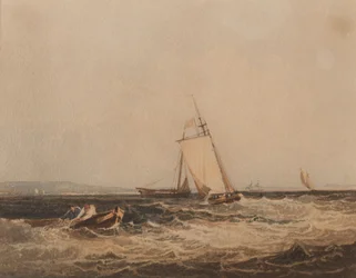 Bateaux de pêche, vers 1820