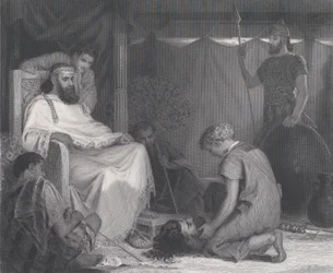 David amené devant Saül, du Art Journal, en face de la p. 100, avril 1871