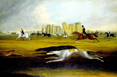La famille Pinckney chassant à Stonehenge