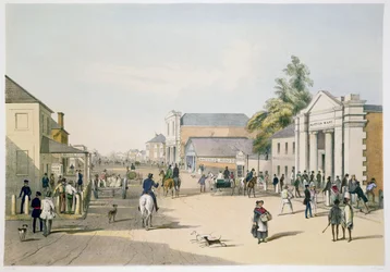 Rue Hindley depuis le coin de la rue King William, Adélaïde