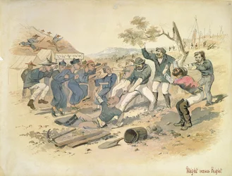 La loi du plus fort contre la loi du plus fort, vers 1861 (aquarelle)