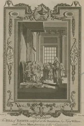 La Déclaration des droits ratifiée lors de la Révolution par le roi Guillaume et la reine Marie