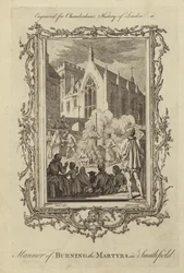 La manière de brûler les martyrs à Smithfield