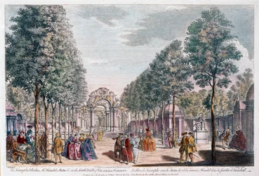 Vauxhall Gardens (gravé par John Miller alias Johann Sebastian Müller)
