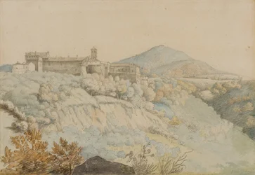 Le Couvent de Grotta Ferrata, ancien Tusculum, Italie, vers 1805