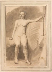 Femme nue assise