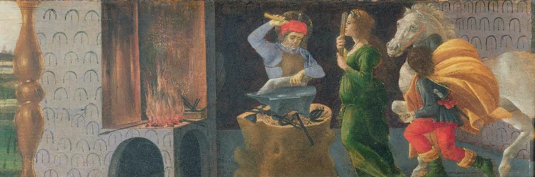 Le Miracle de Saint Éloi, panneau de prédelle du Retable de Saint Marc, vers 1488-90