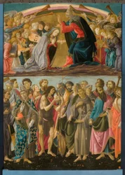 Couronnement de la Vierge avec des saints