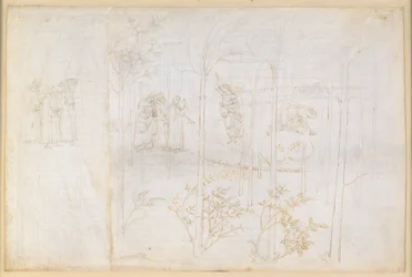 La Divine Comédie, Purgatoire XXVIII. Le paradis terrestre : Dante et Matelda au bord du Léthé