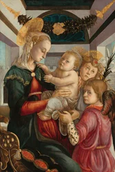 Madone et enfant avec anges