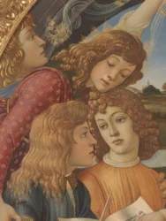 Marie avec enfant et cinq anges