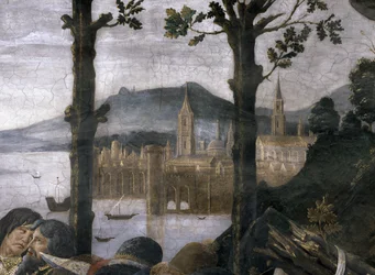 La Purification du lépreux et la Tentation du Christ, dans la Chapelle Sixtine : détail d