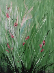 Pink Blooms, 2018 (acrylique sur toile)
