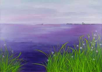 Lueur violette, 2019 (acrylique sur toile)