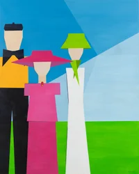 Promenade dominicale, 2020 (acrylique sur toile)